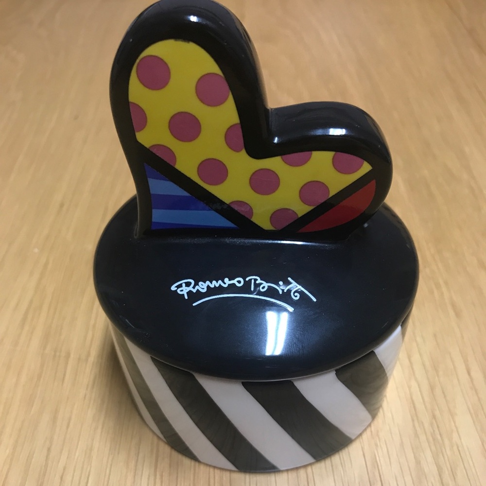 Romero Britto Heart Trinket Box